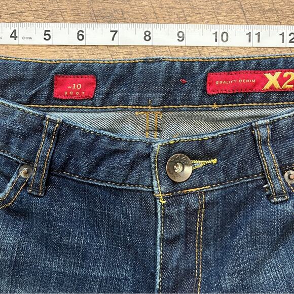 X2 W10 Bootcut Jeans Womens Size 8 Dark Wash Denim Low Waist Simple Country Barn - Picture 6 of 9